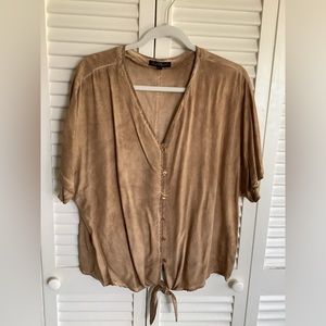 Velvet Heart Tie Waist Shirt